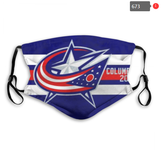 NHL Columbus Blue Jackets #2 Dust mask with filter